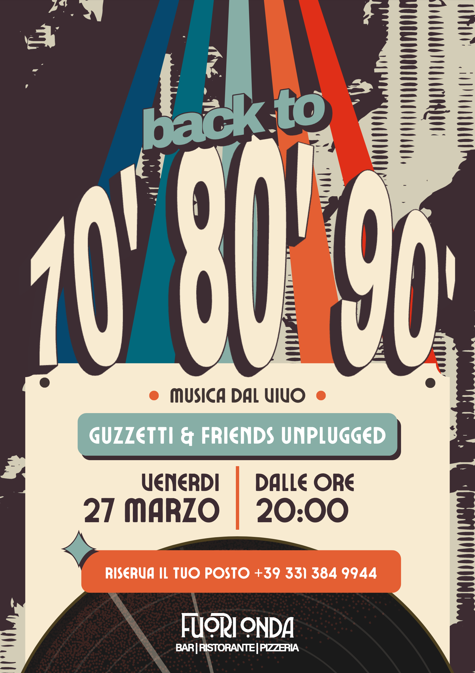 locandina SERATA ANNI 70 80 90