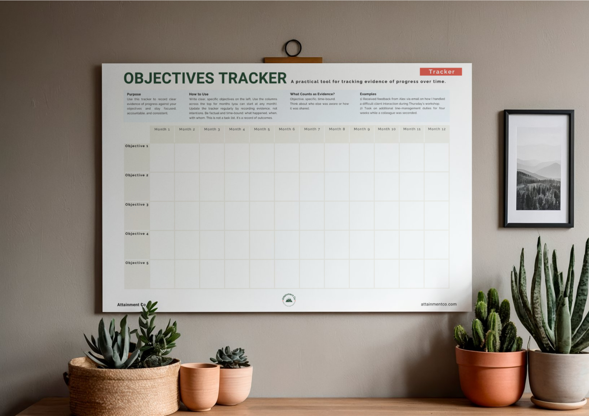 Objectives tracker