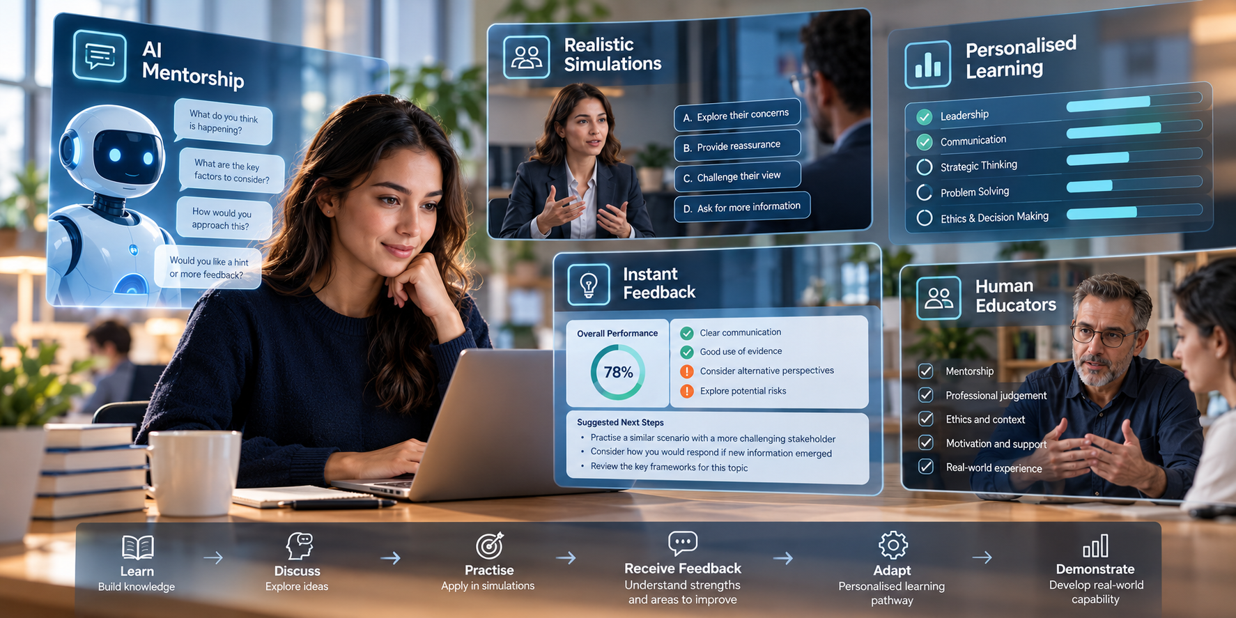 Modern Education in the Age of AI: From Passive Learning to Mentorship, Simulation and Personalized Feedback