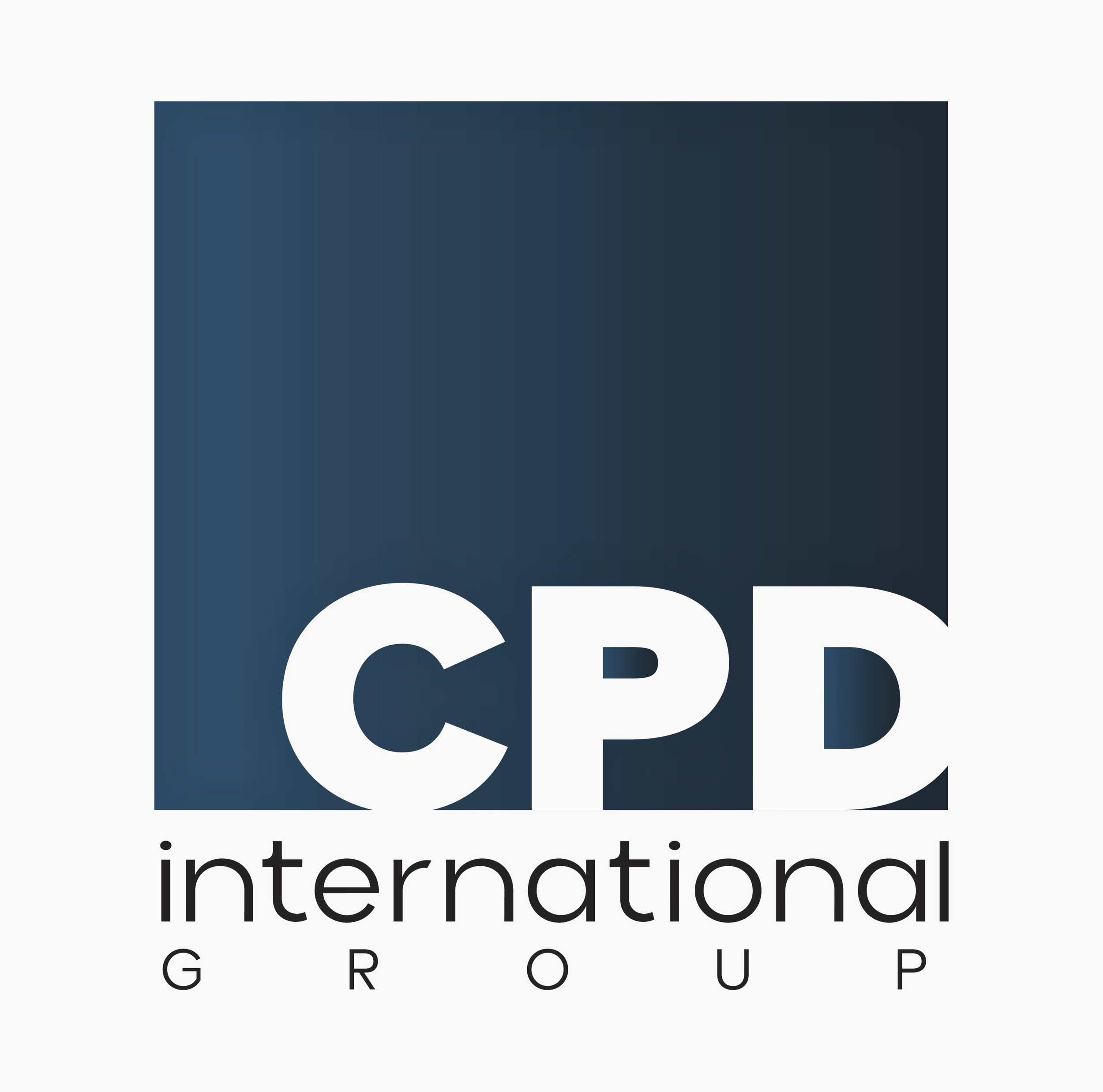 Logo of the CPD International Group with a dark blue square background, large white letters 'CPD', and the words 'international' and 'group' below.