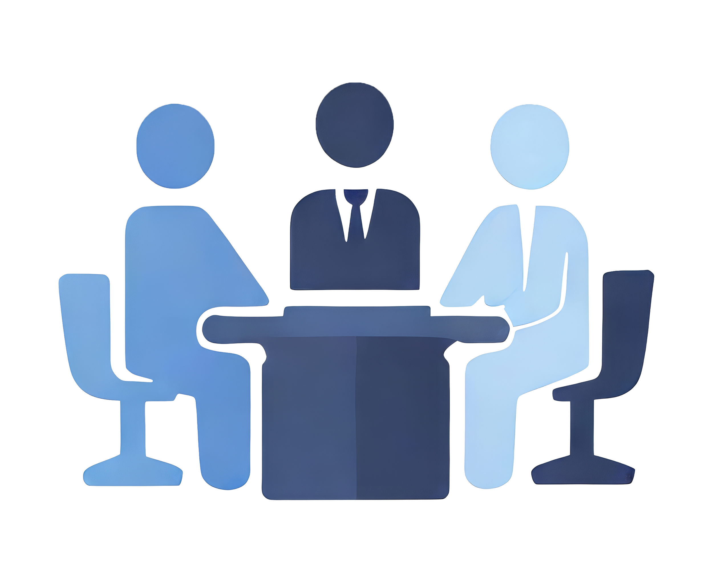 Symbolbild für eine Vorstandssitzung mit fünf Figuren, darunter eine Person in Anzug und Krawatte, die um einen Tisch sitzen.