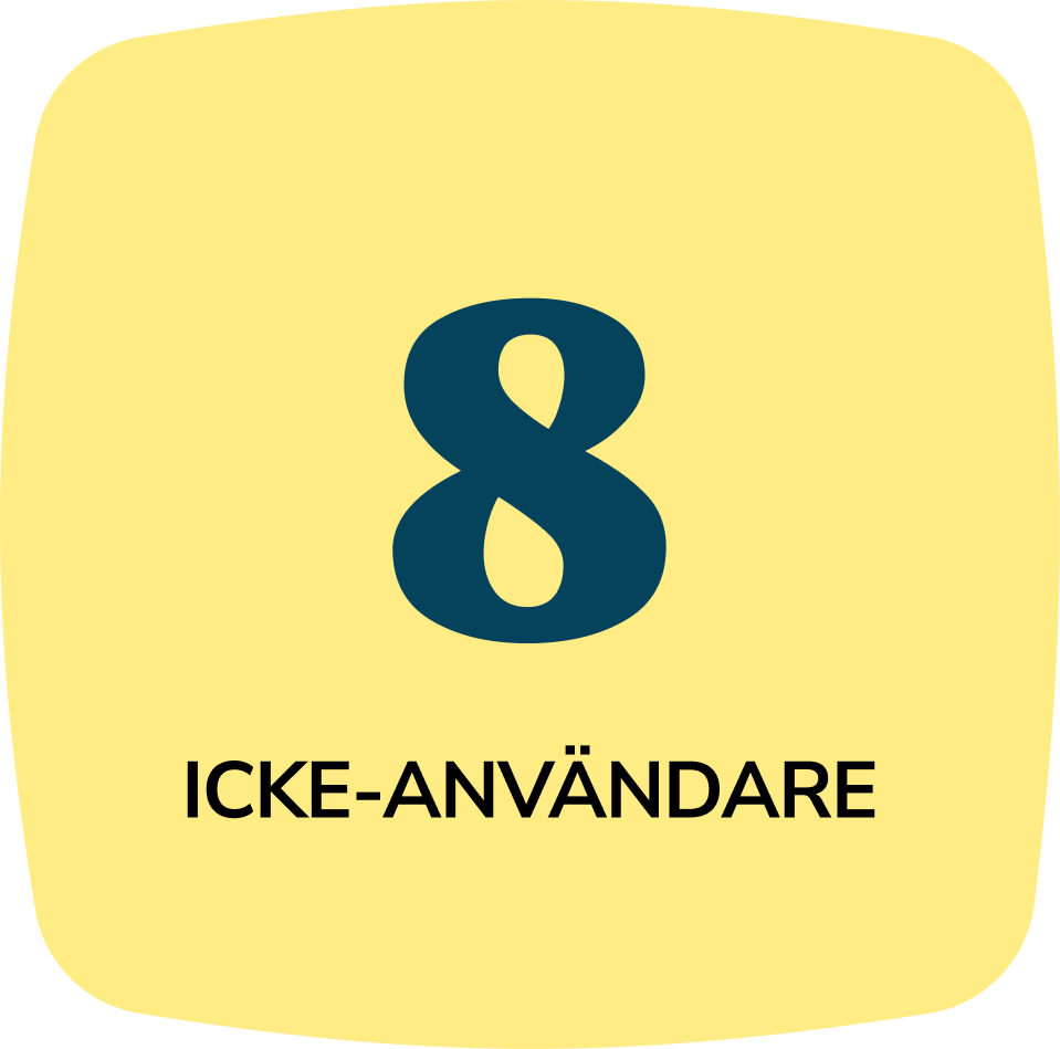 8 icke-användare