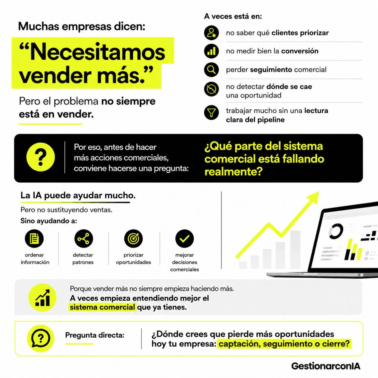 “Necesitamos vender más”…