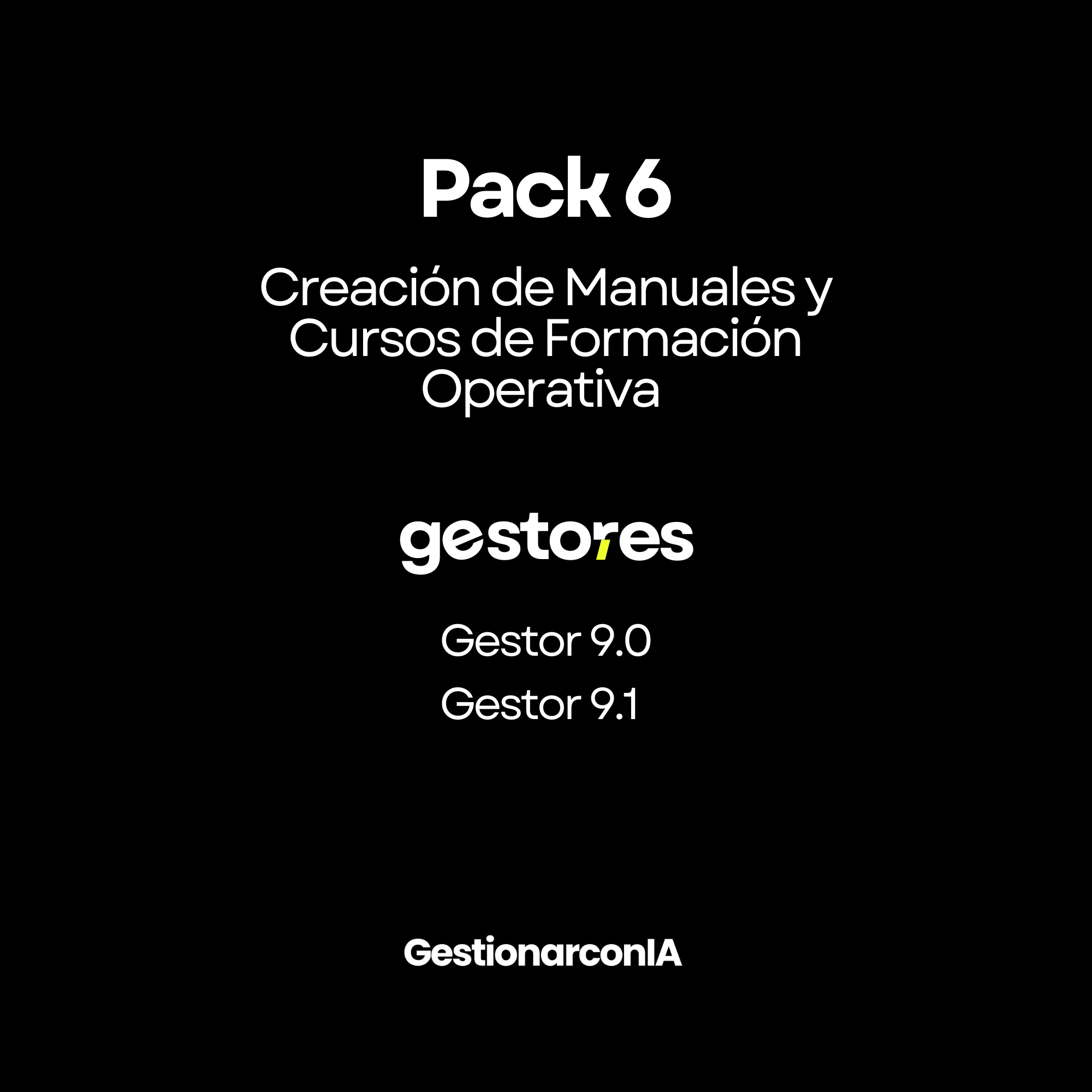 PACK 6: Creación de Manuales y Cursos de Formación Operativa