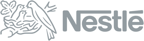 Nestlé logo featuring a bird perched on a nest with eggs.