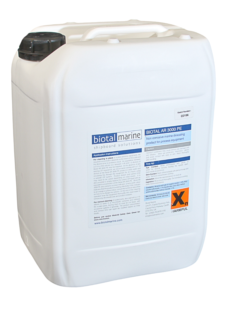 Biotal AR 3000 PE - acid-replacement descaler for marine process equipment