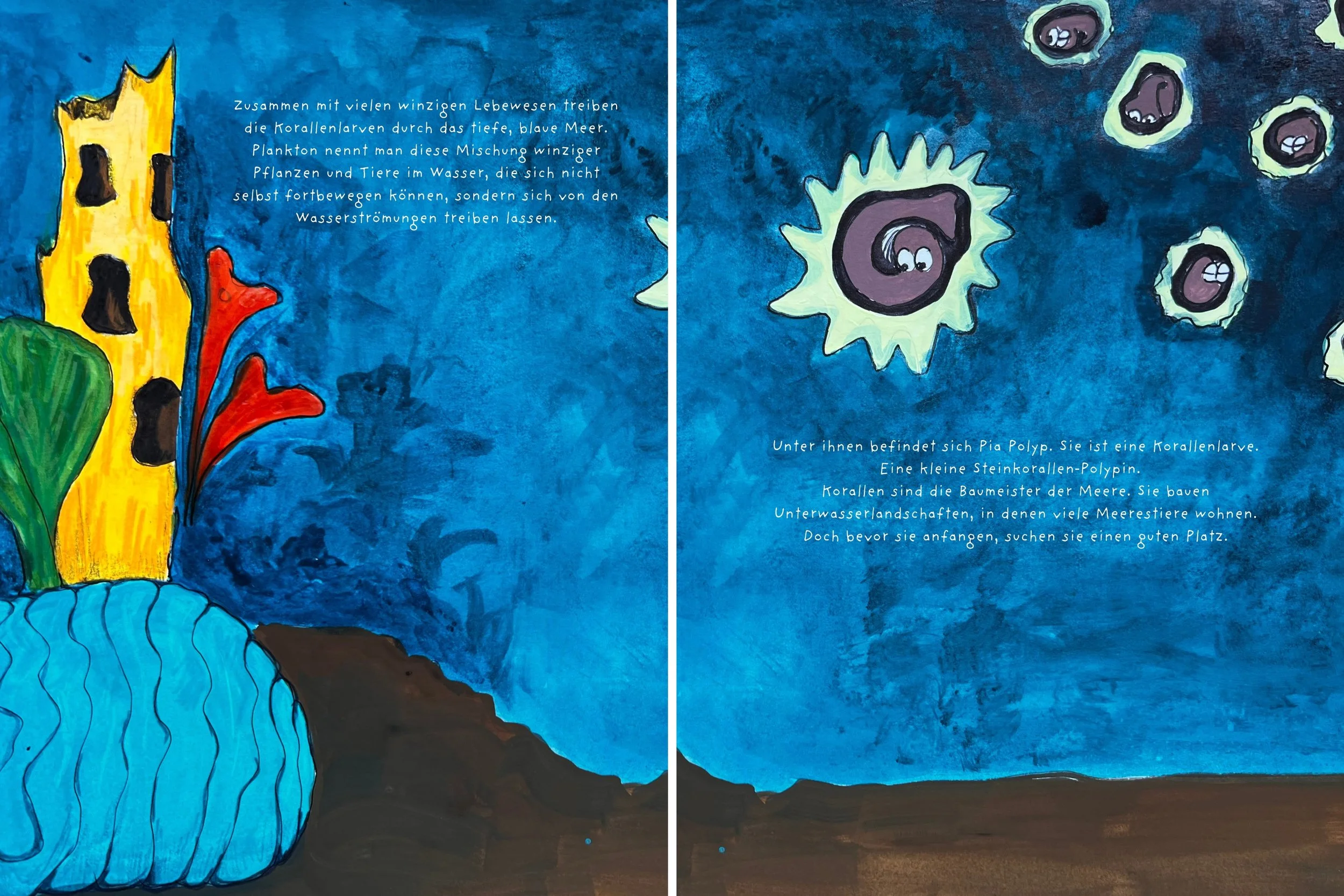 Pia the coral polyp /double spread