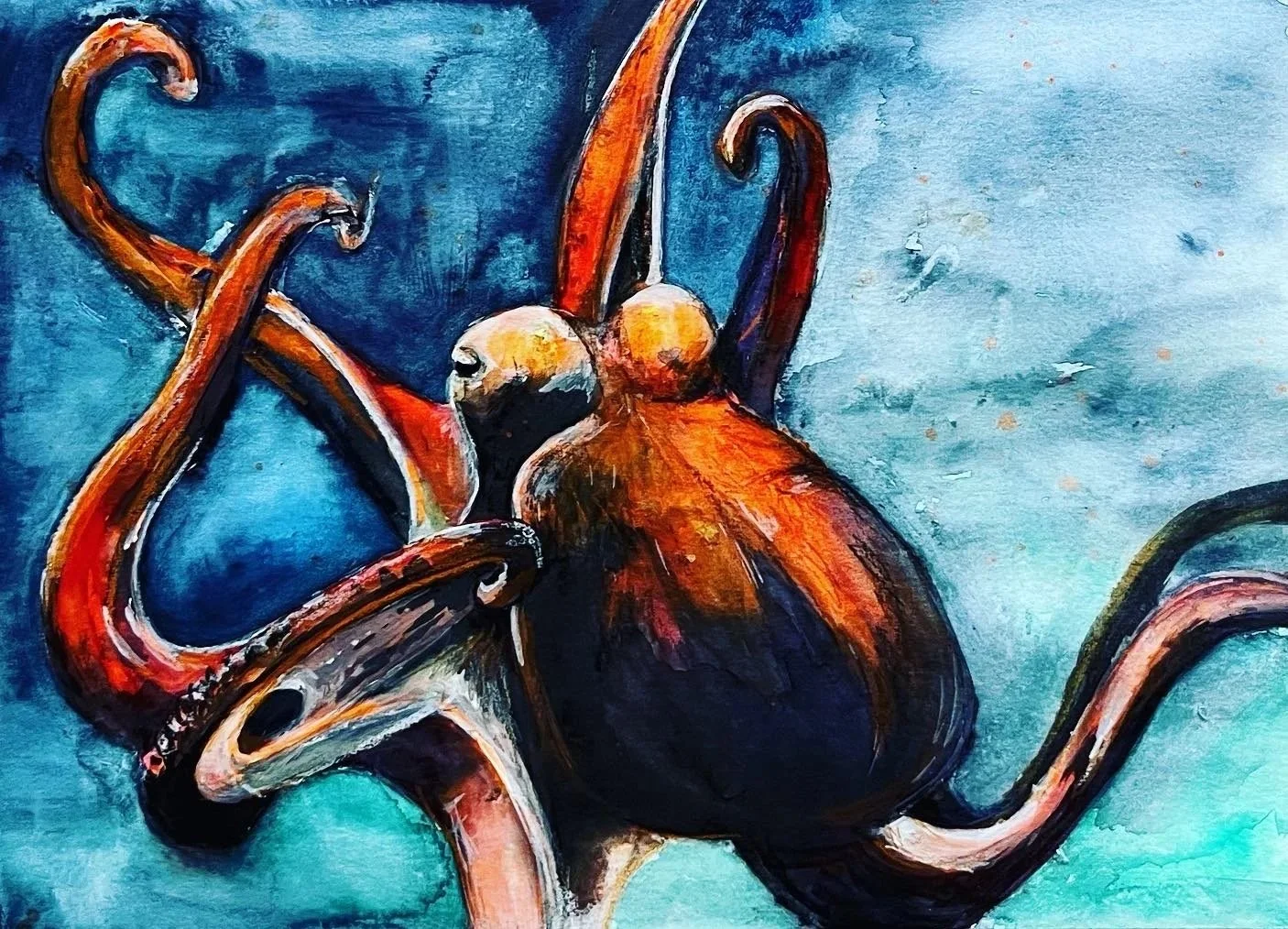 Octopus / gouache / free work