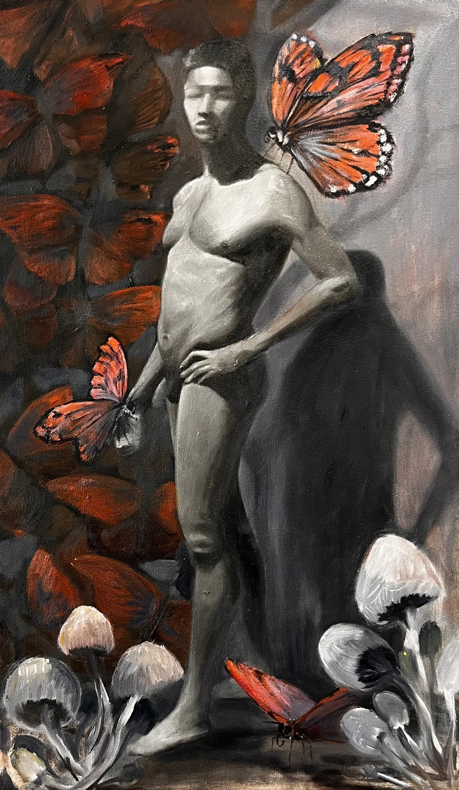 Of Butterflies and Heroes - oil on canvas