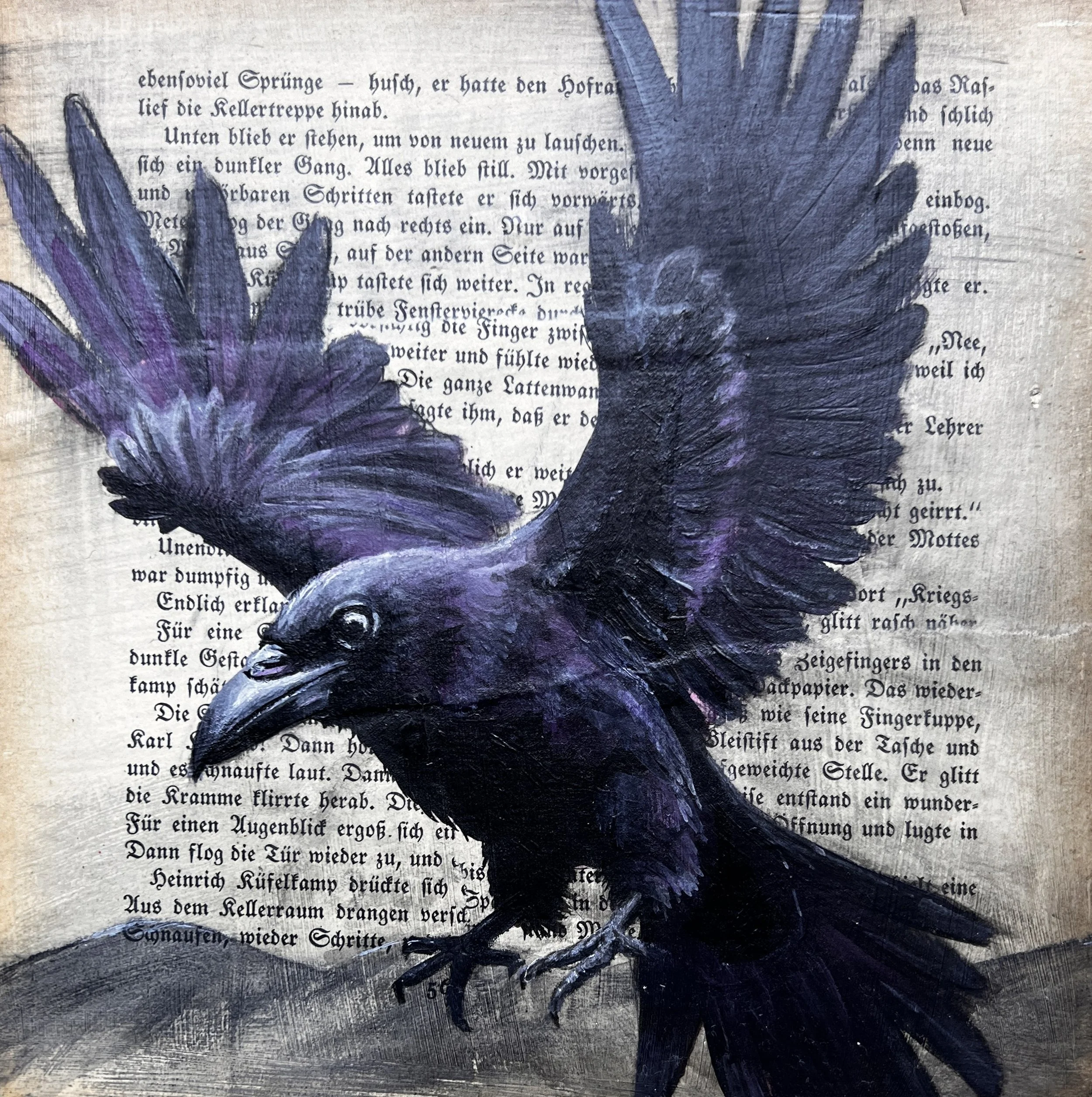 OLD SOUL / oil on wood panel (newspaper-mounted) / 20x20cm / 2026