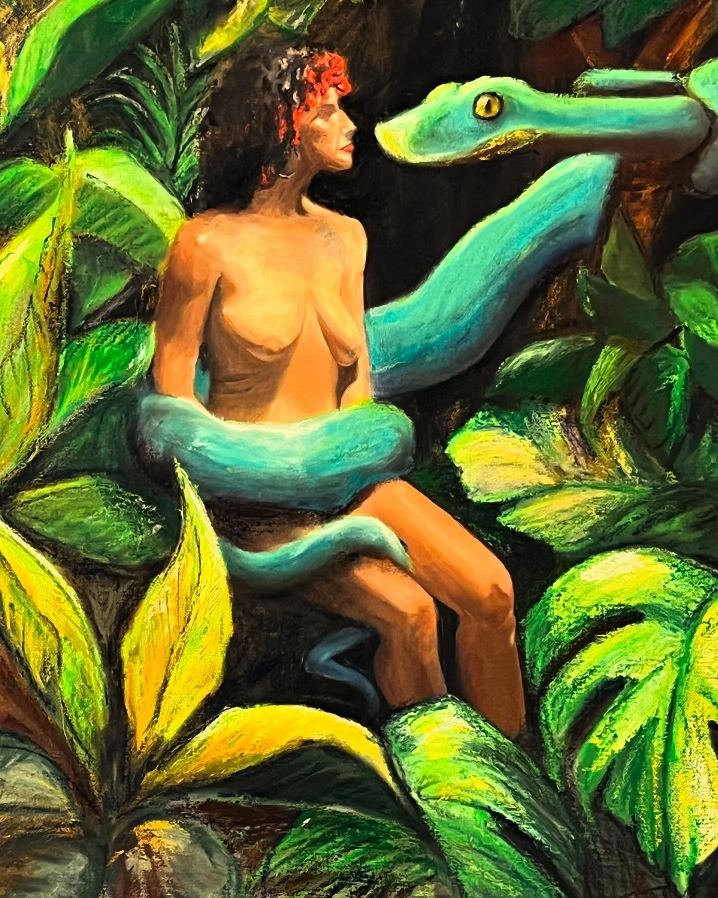 deep talk - oil on board