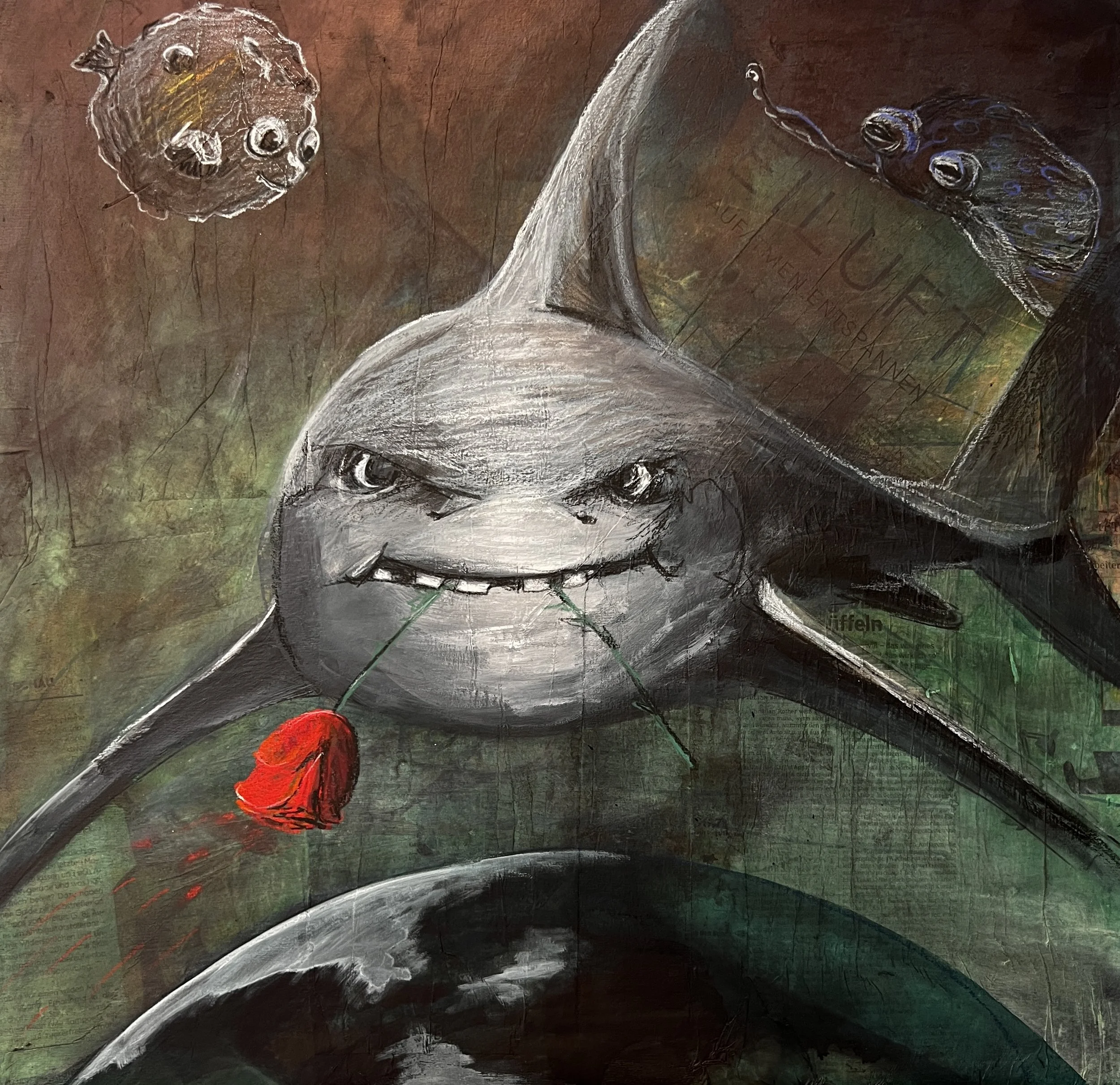 Der RosenHai / acrylics  / free Work