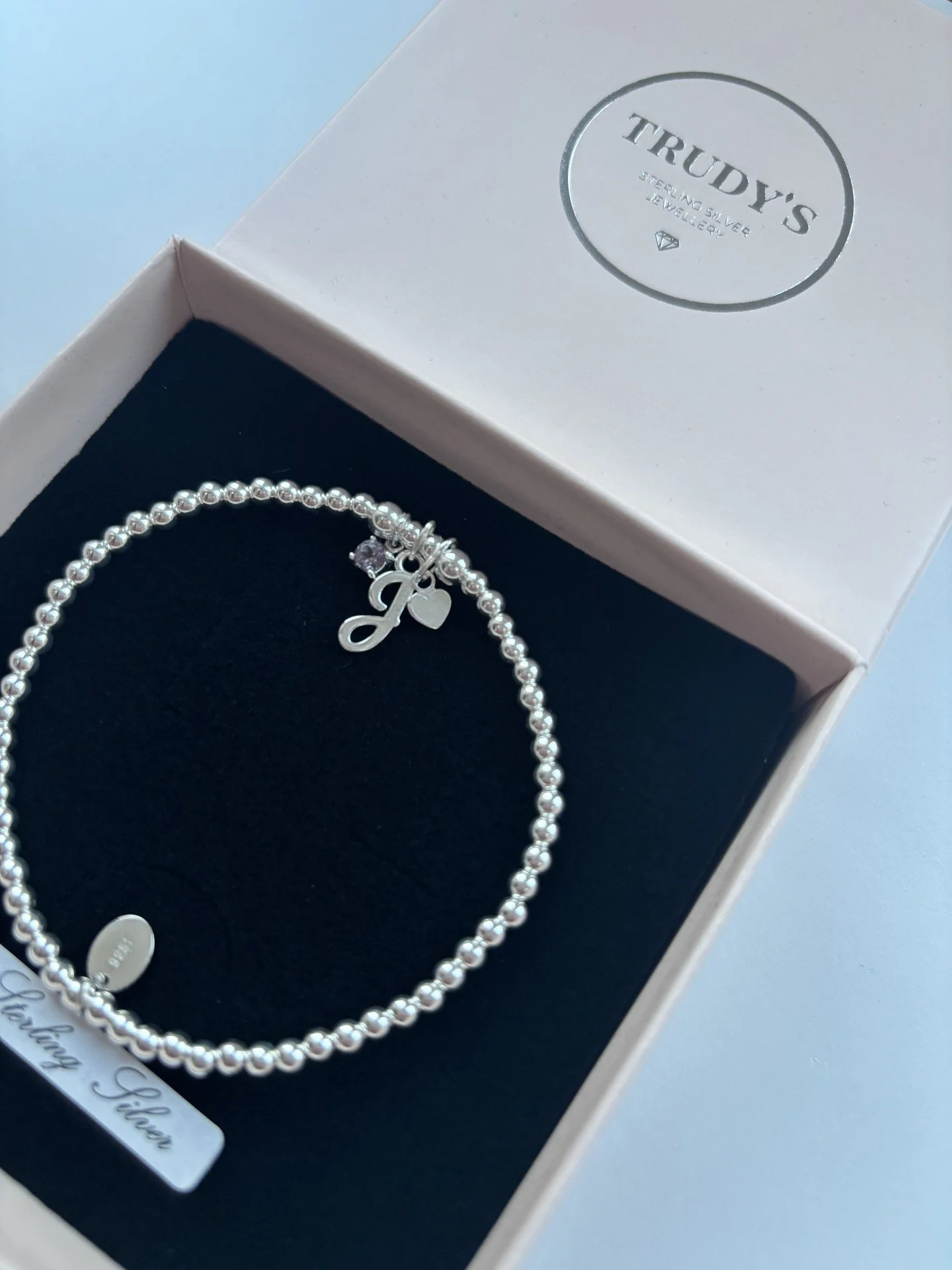 Sterling Silver 3mm Bracelet - J.jpg