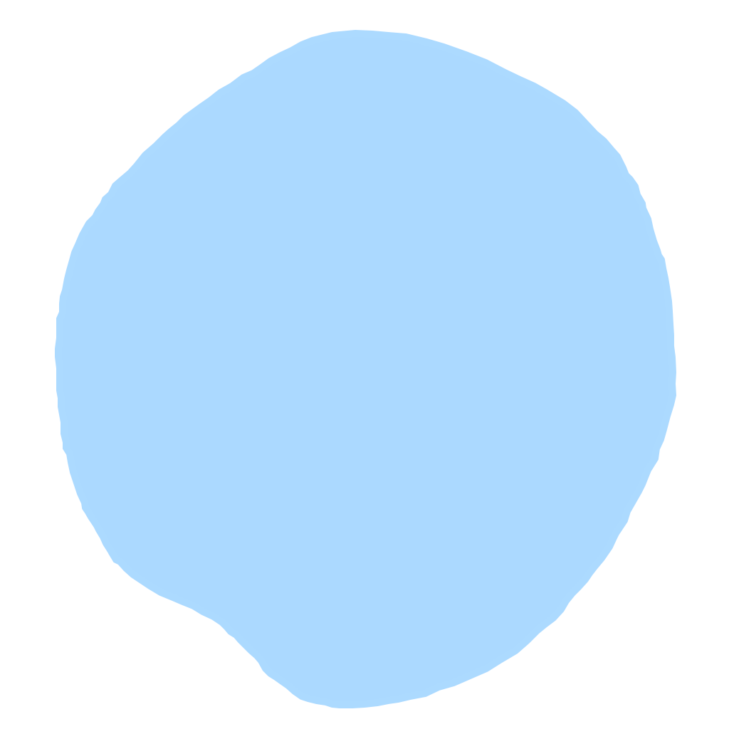Light blue irregularly shaped object resembling a tree trunk.