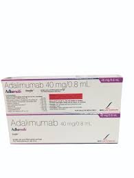 Box of Adalimumab 40 mg/0.8 mL injectable medication