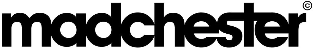 Logo with the word 'Manchester' in black lowercase letters.