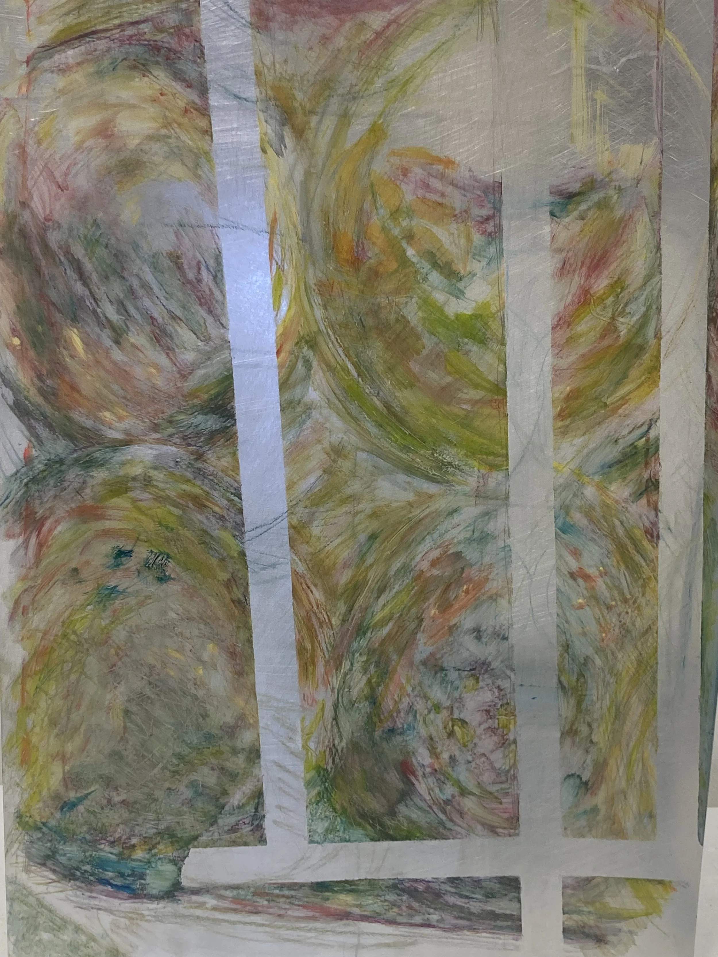 Oil and acrylic on aluminium