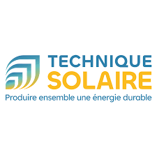 Logo de Technique Solaire avec le slogan 'Produire ensemble une énergie durable'