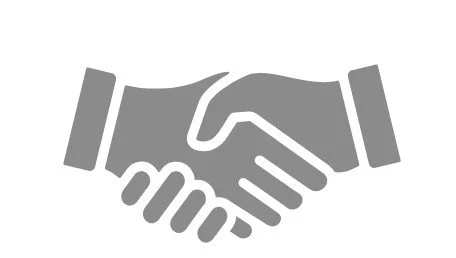 Illustration of two hands shaking in agreement.