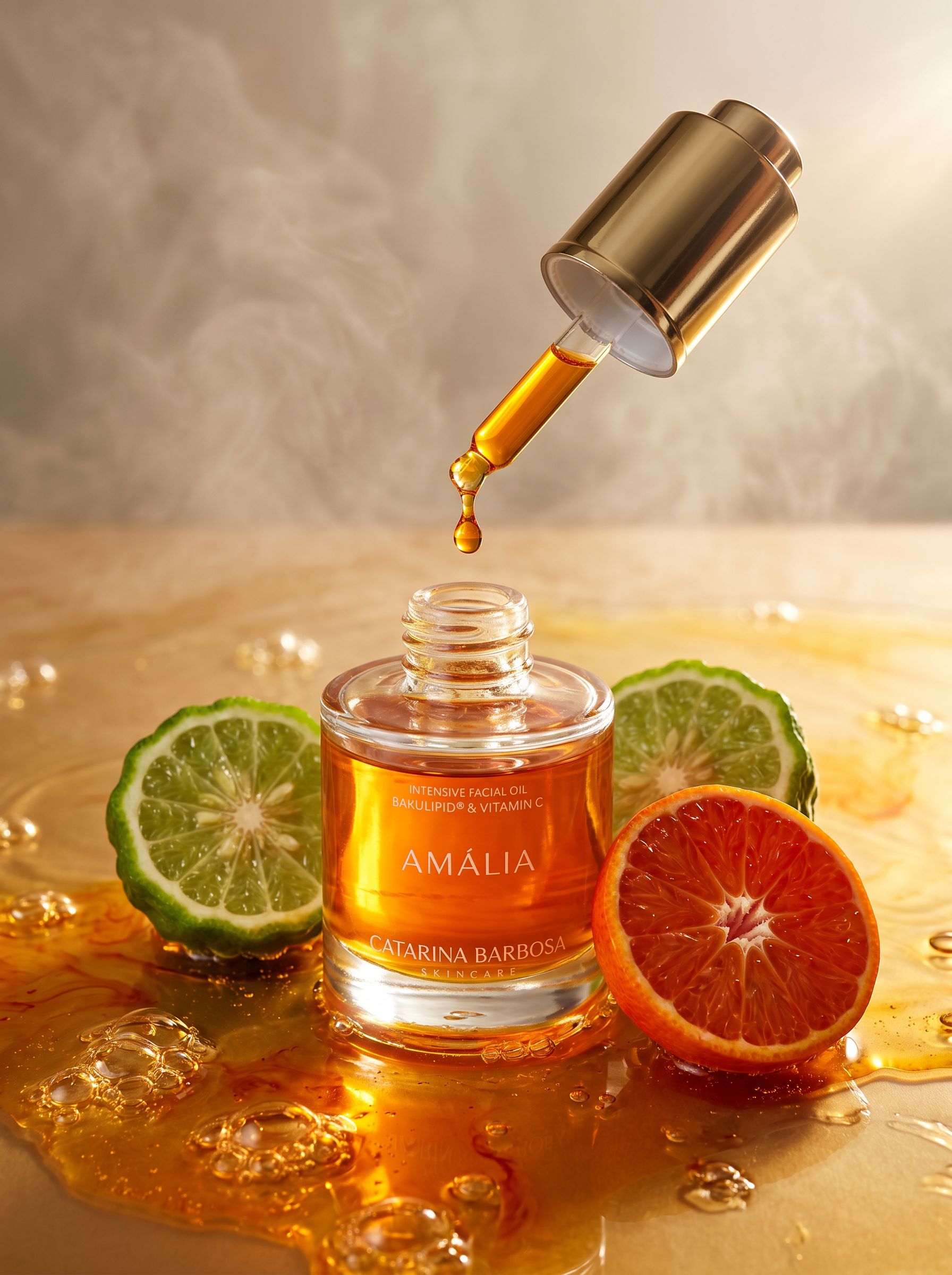 Firefly_The Amália facial oil bottle by Catarina Barbosa open, gold dropper cap lifted and ti 706087.png