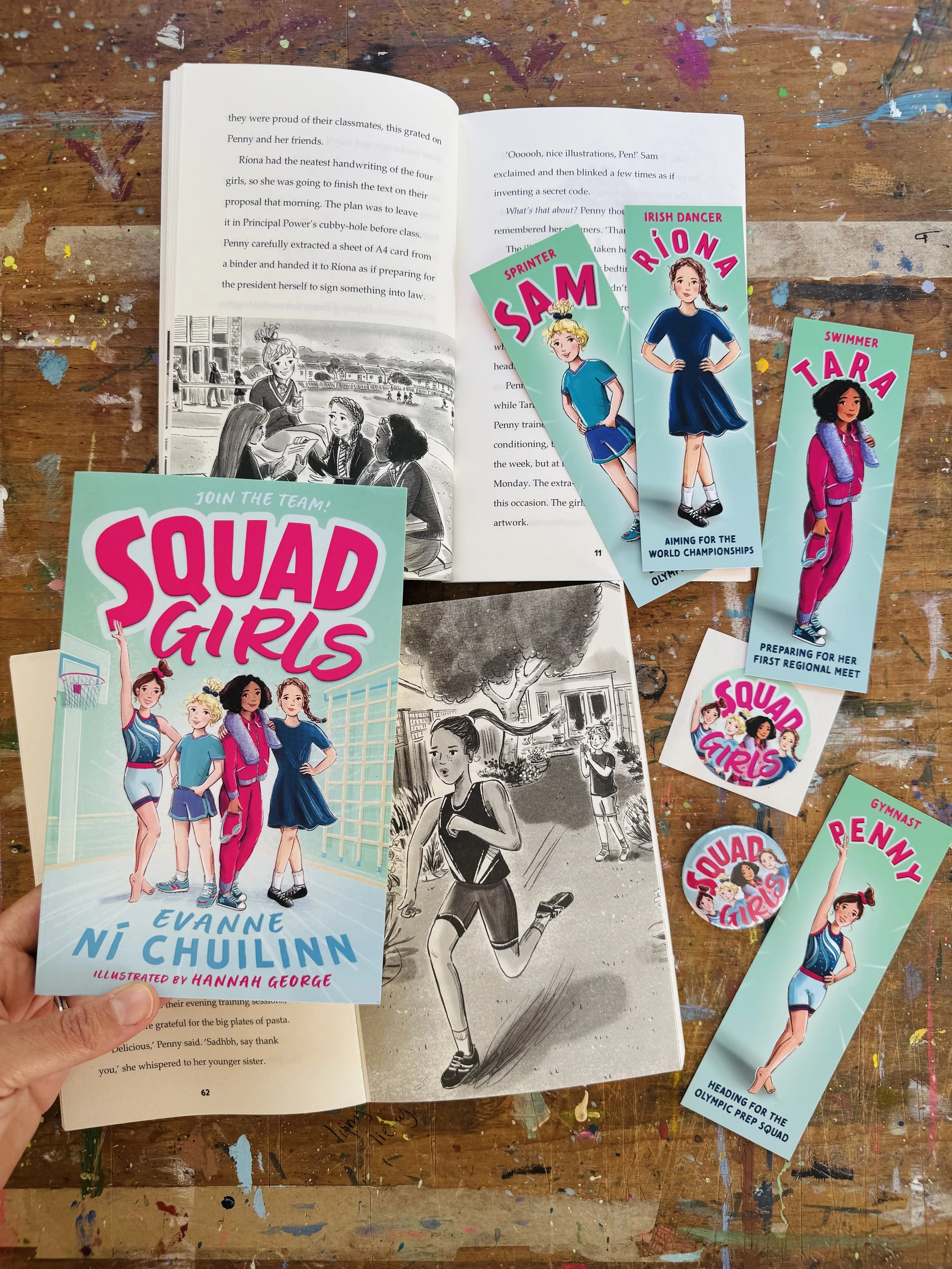 Squad girls illustrations