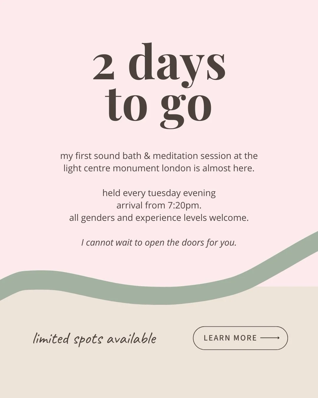 something special starts this week. 🌝

join me every tuesday at @thelightcentre monument,
for an evening of sound, meditation and a moment to slow down.

whether you&rsquo;re brand new or have experience in these practices, there&rsquo;s a space for