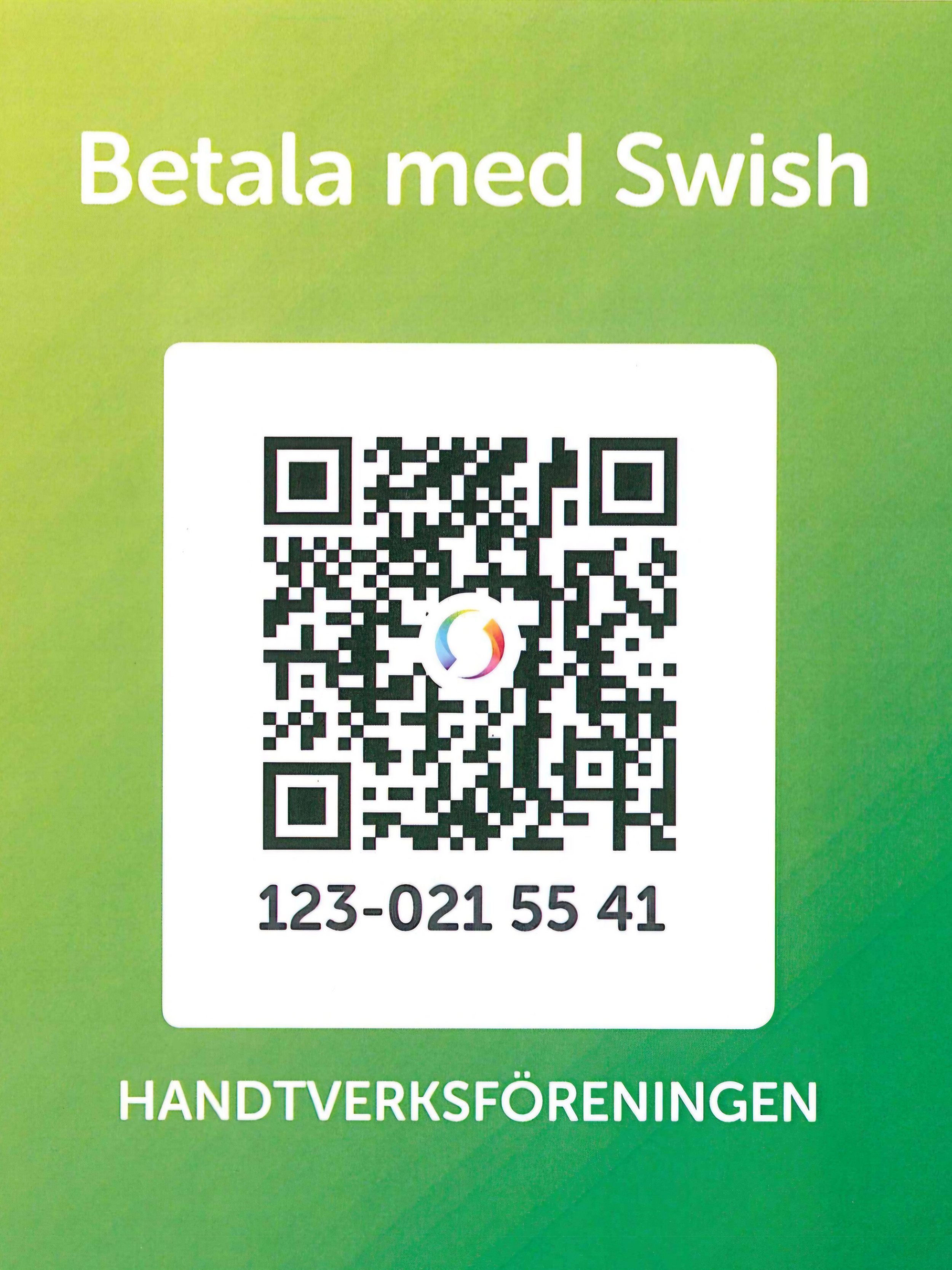 Swisha för att anmäla dig till evenemang och merchandise. OBS endast medlemmar