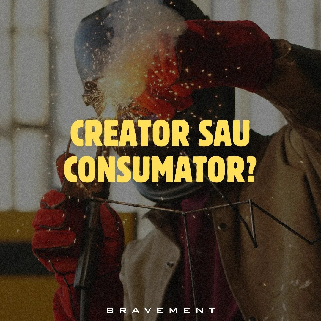 Ești mai degrabă consumator sau creator?
O &icirc;ntrebare la care te invit să răspunzi.

&Icirc;n prezent eu consum mai mult dec&acirc;t creez. Asta clar. 
Dar vreau să schimb acest raport &icirc;ntr-unul 80-20.

80 creație.
20 consum.

Valoarea vin