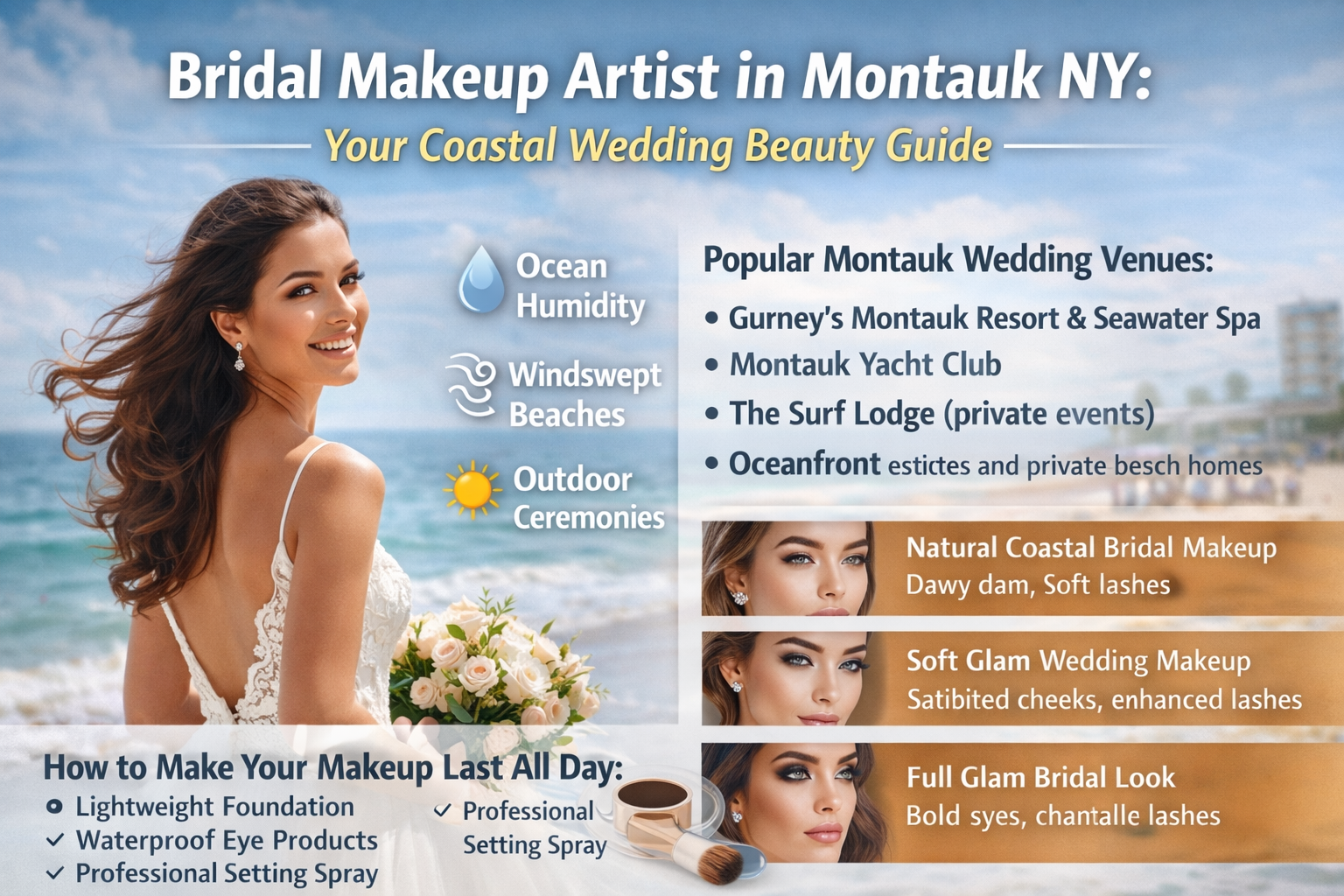 Bridal Makeup Artist in Montauk NY 