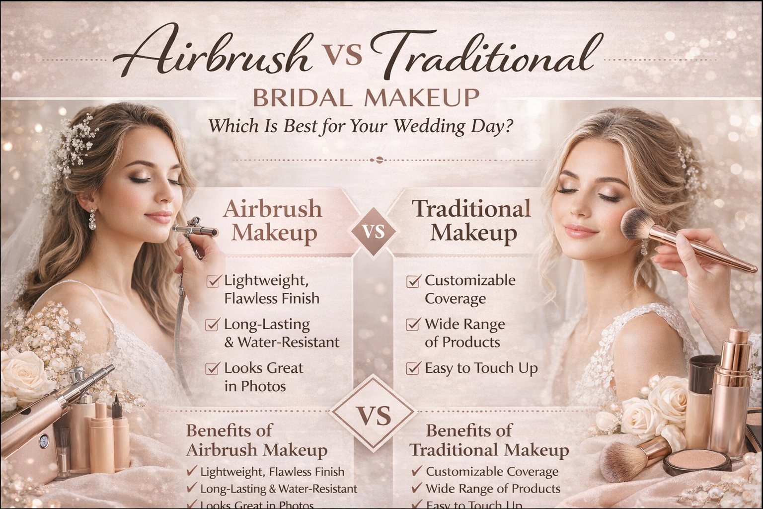 Airbrush vs Traditional Bridal Makeup 