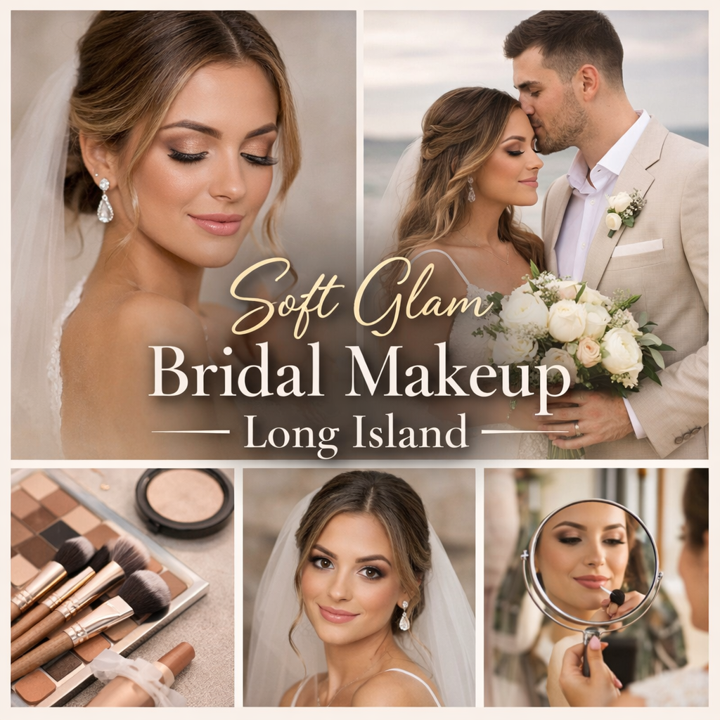 Soft Glam Bridal Makeup Long Island