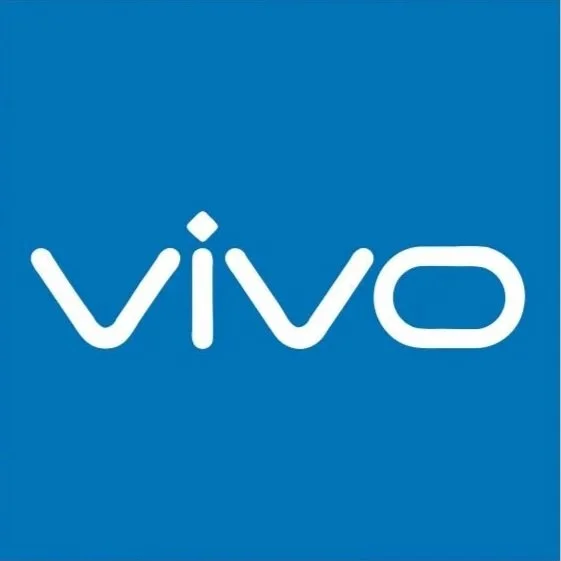 Vivo logo with white text on a blue background.