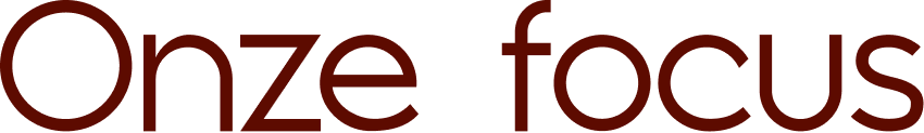 De afbeelding bevat de tekst 'Onze focus' in grote, donkere letters.