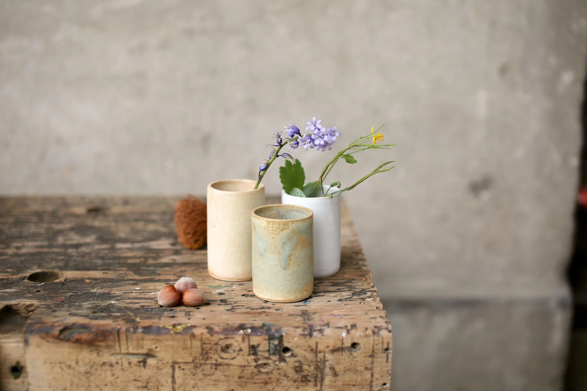 Cylindrical Vase Trio — Spring Palette