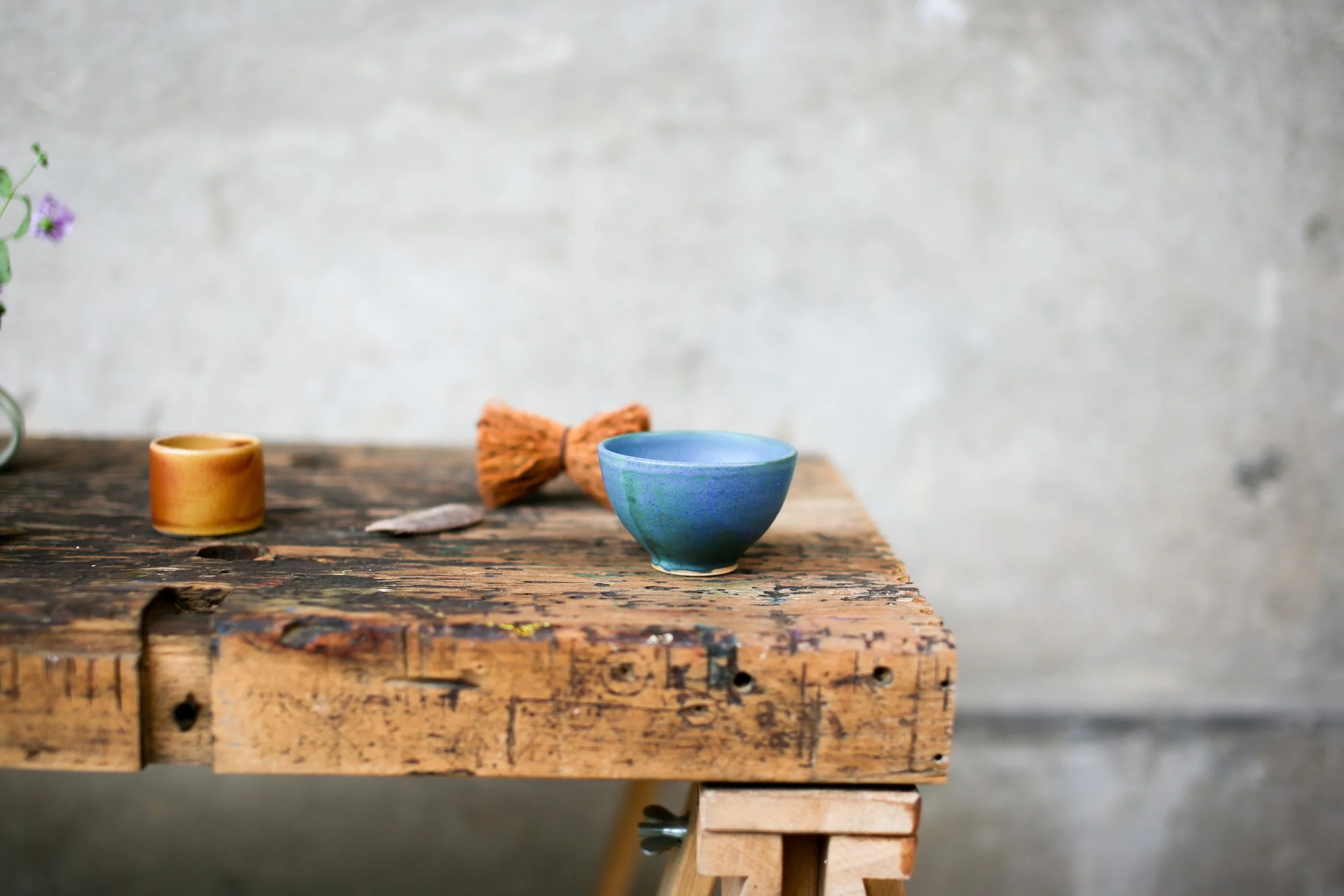 Handmade Stoneware Nibble Bowl  in our Signature Glaze Palette