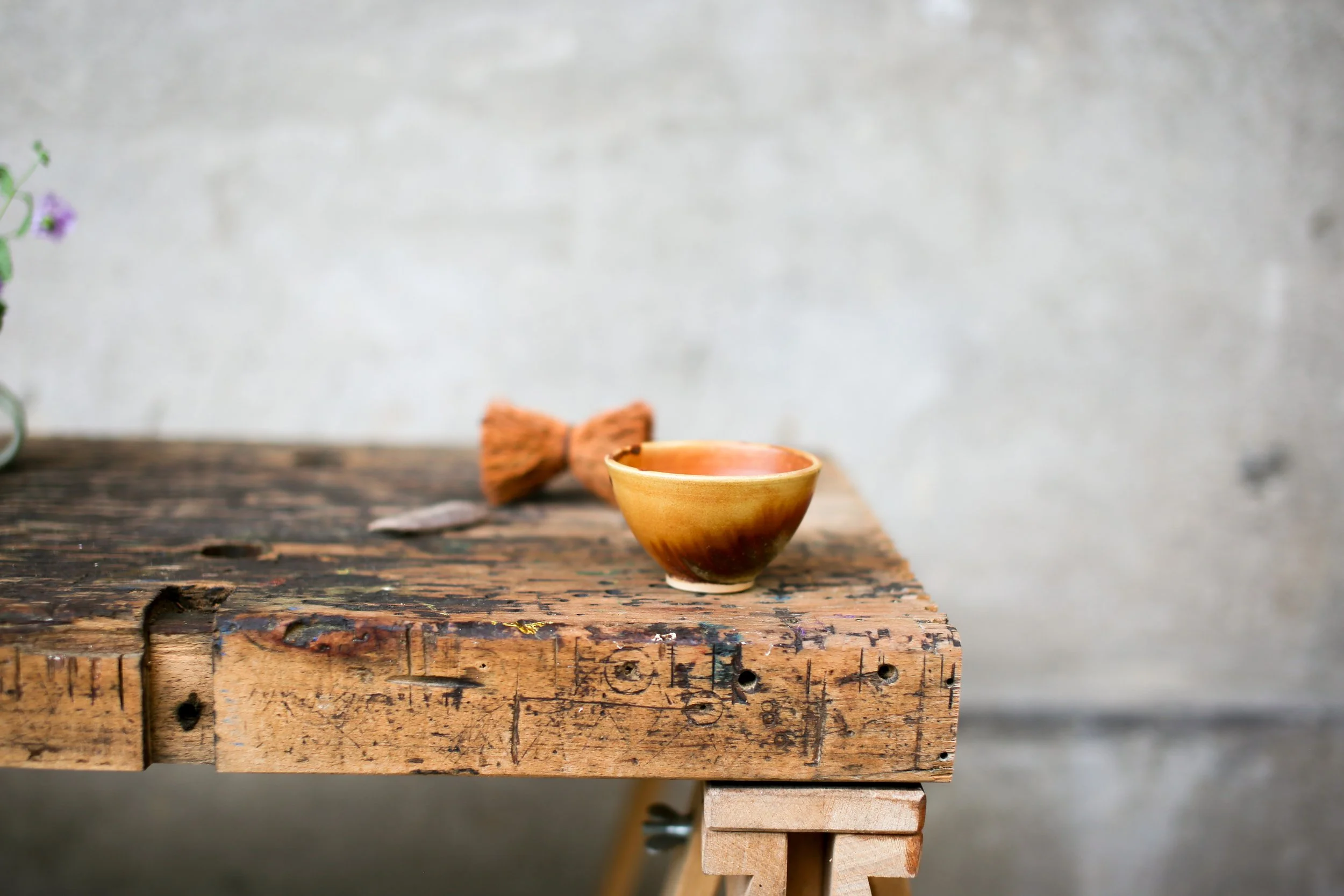 Handmade Stoneware Nibble Bowl  in our Signature Glaze Palette