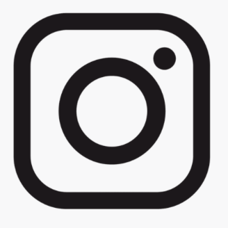 Logotipo de Instagram en blanco y negro.