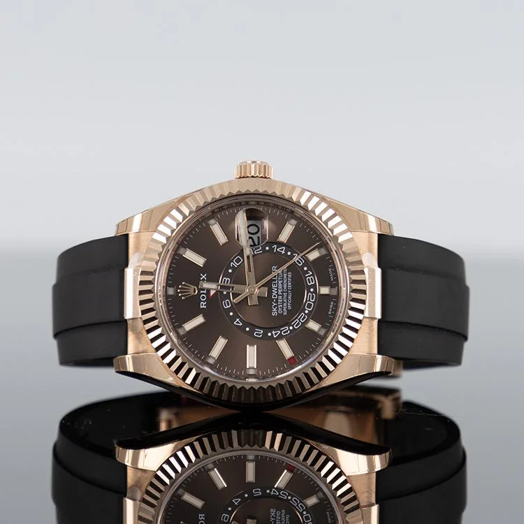 Rolex Sky-Dweller 42mm Oysterflex Rose Gold Chocolate Dial (Available)