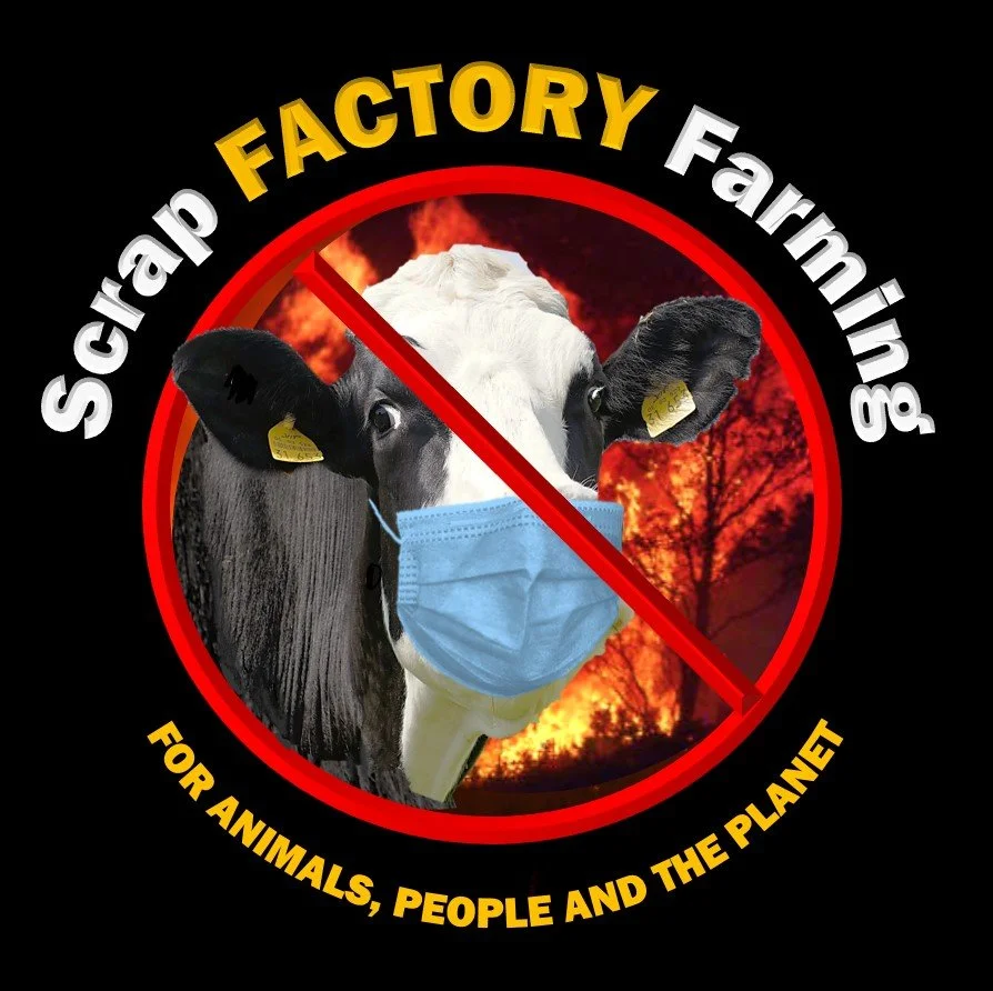 Logo for the campaign Scrap Factory Farming.