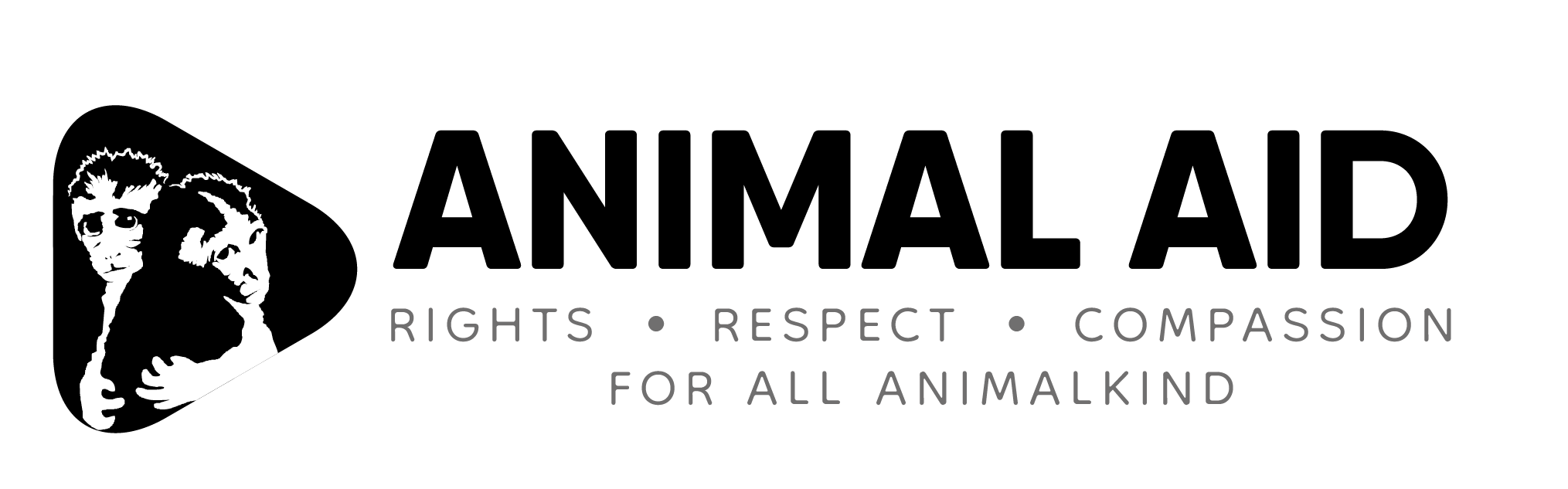 Logo for Animal Aid, accompanied by the words "RIGHTS, RESPECT, COMPASSION FOR ALL ANIMAL KIND".