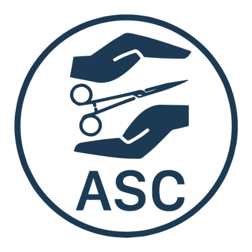 Logo of Amsterdam Skill Centre, a surgical training center.
