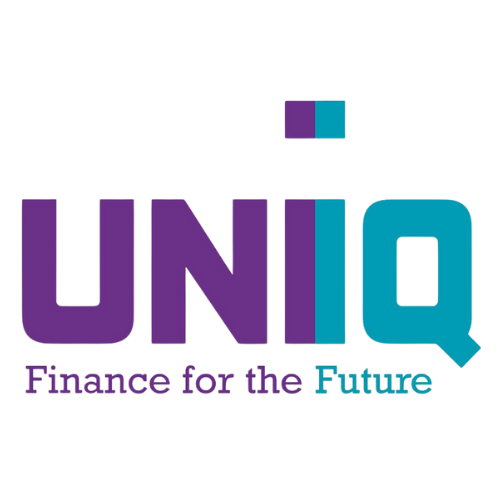Logo for UNIQ, with the tagline 'Finance for the Future', an early-stage investor.