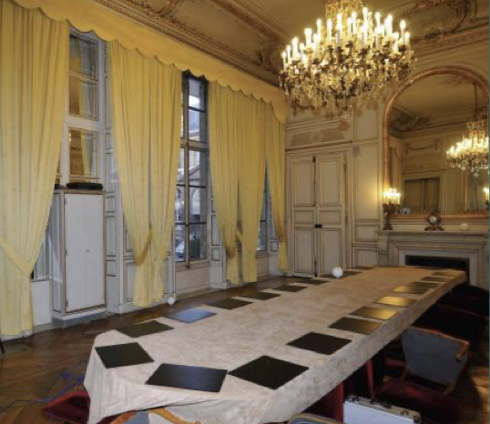 Hôtel de Roquelaure (Paris 6e) – Restauration du salon bleu - MOE