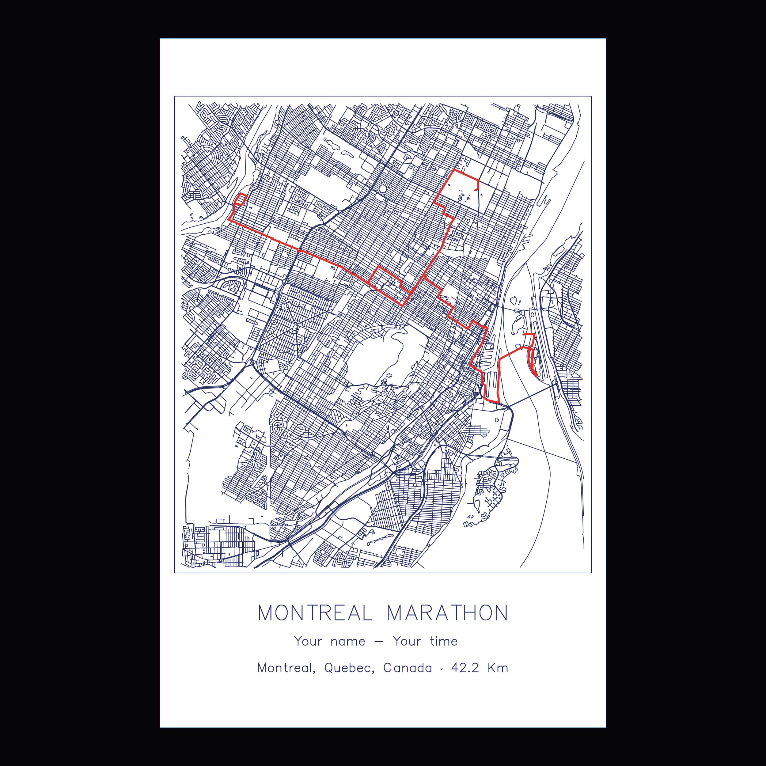 Montreal Marathon Route