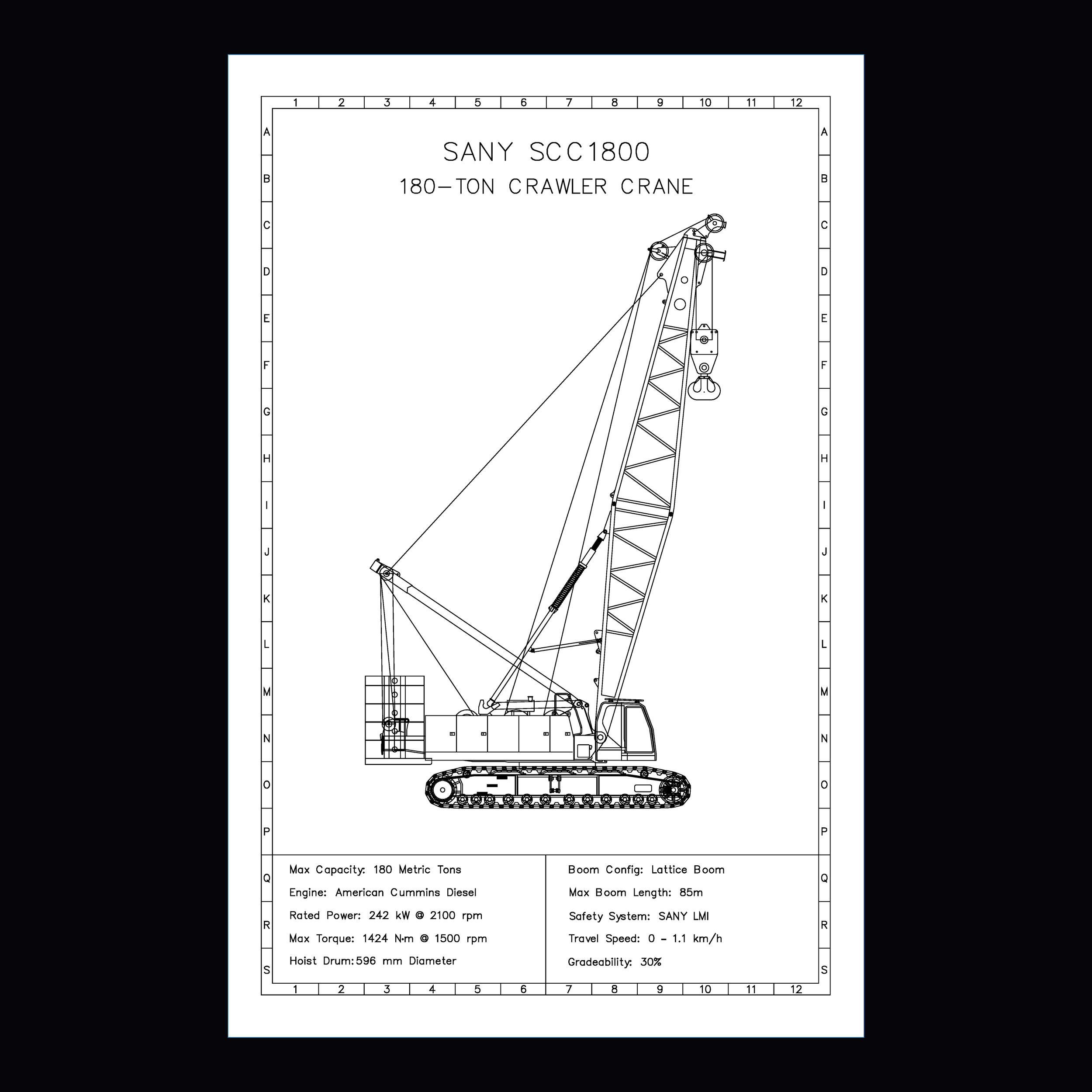 Sany SCC1800 Crane