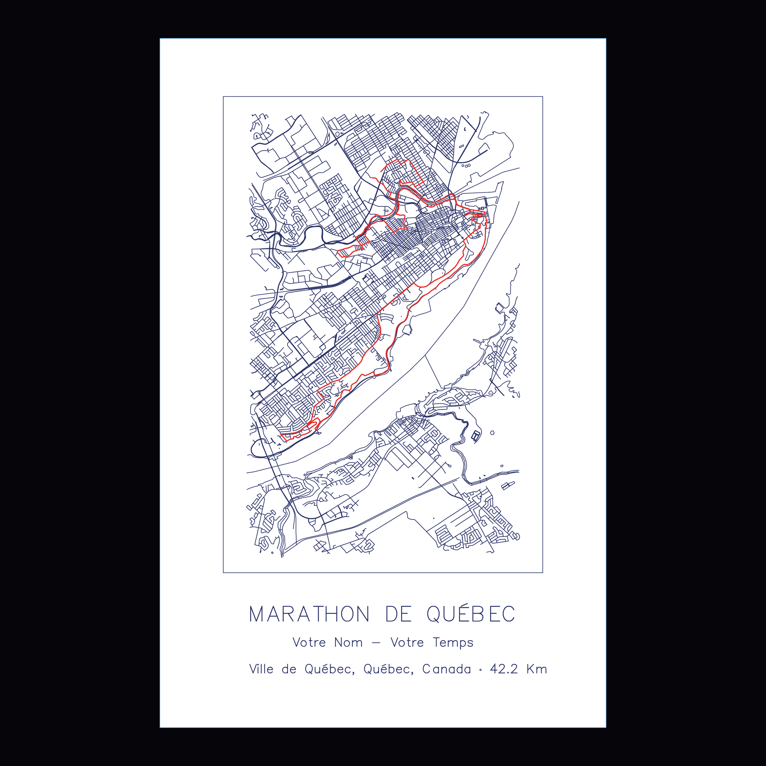 Quebec City Marathon Route