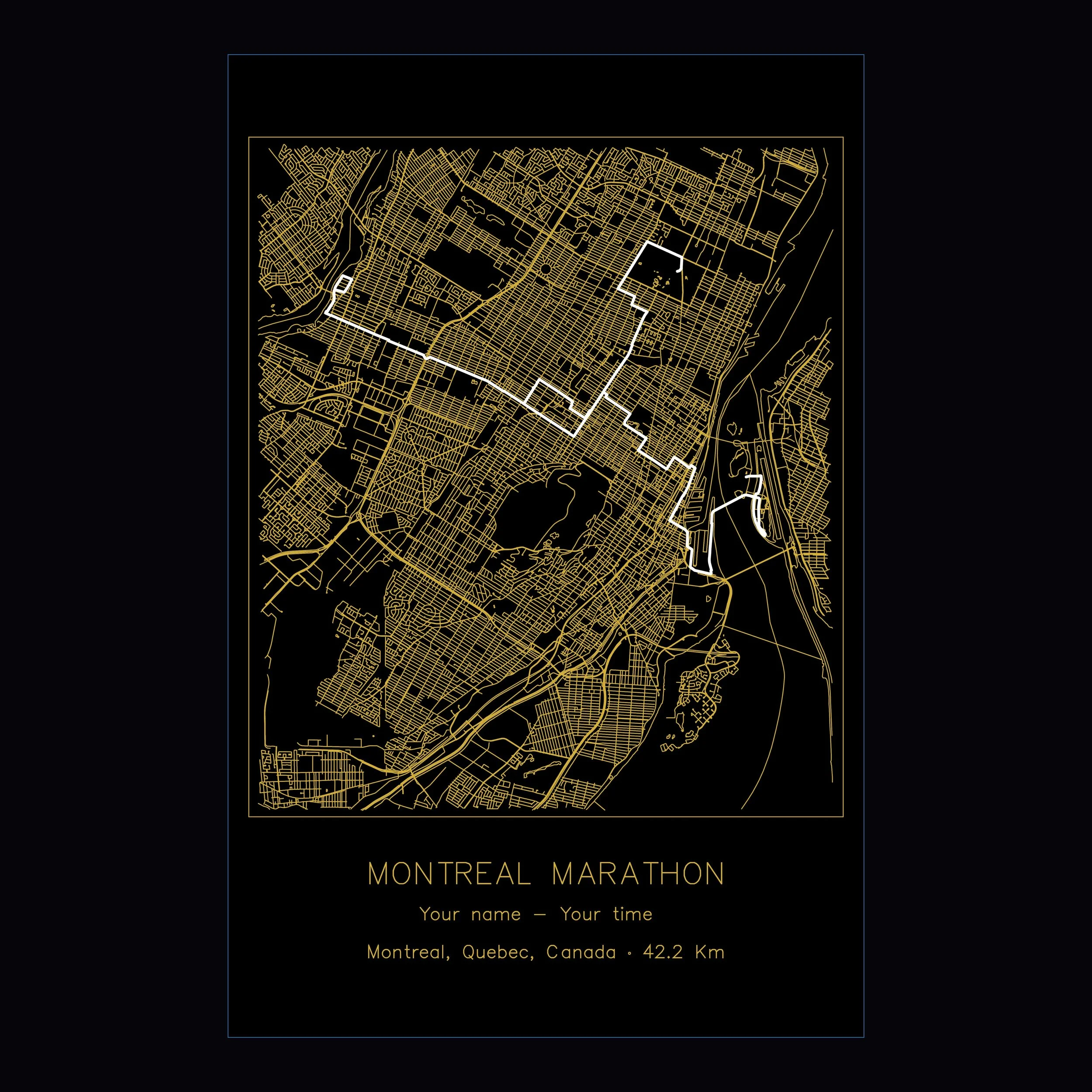 Montreal Marathon Route