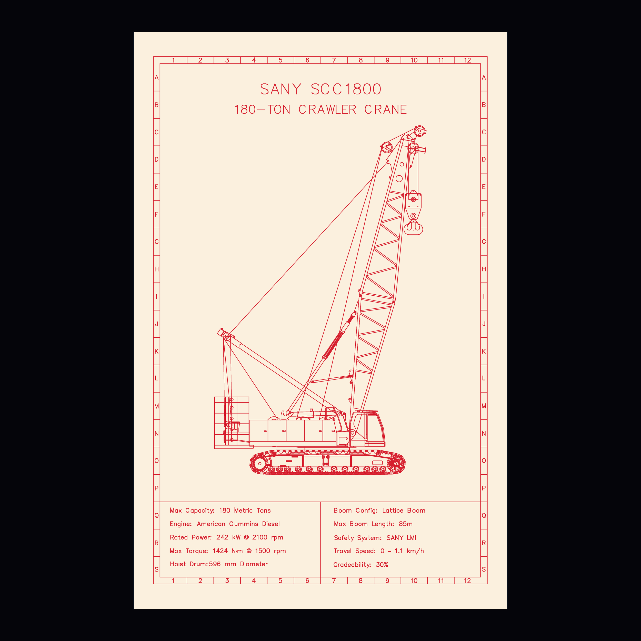 Sany SCC1800 Crane