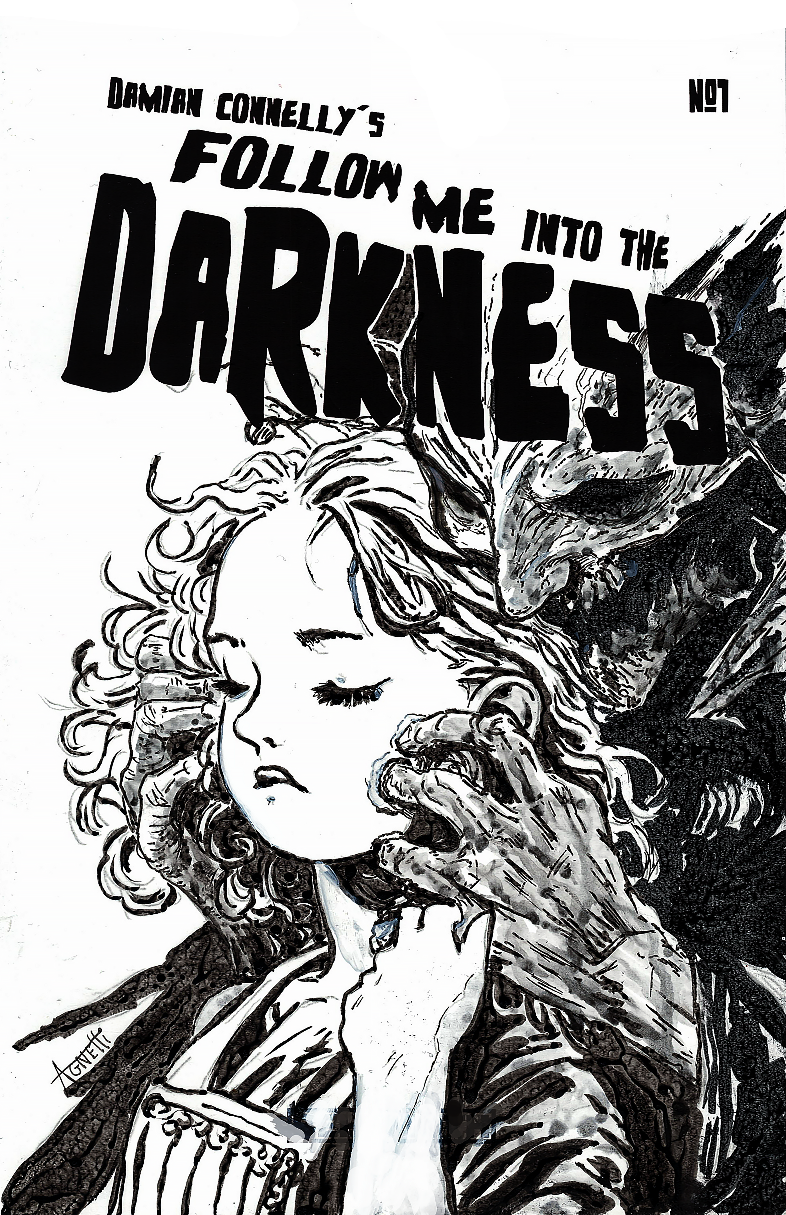 Follow Me Into the Darkness  Art Print