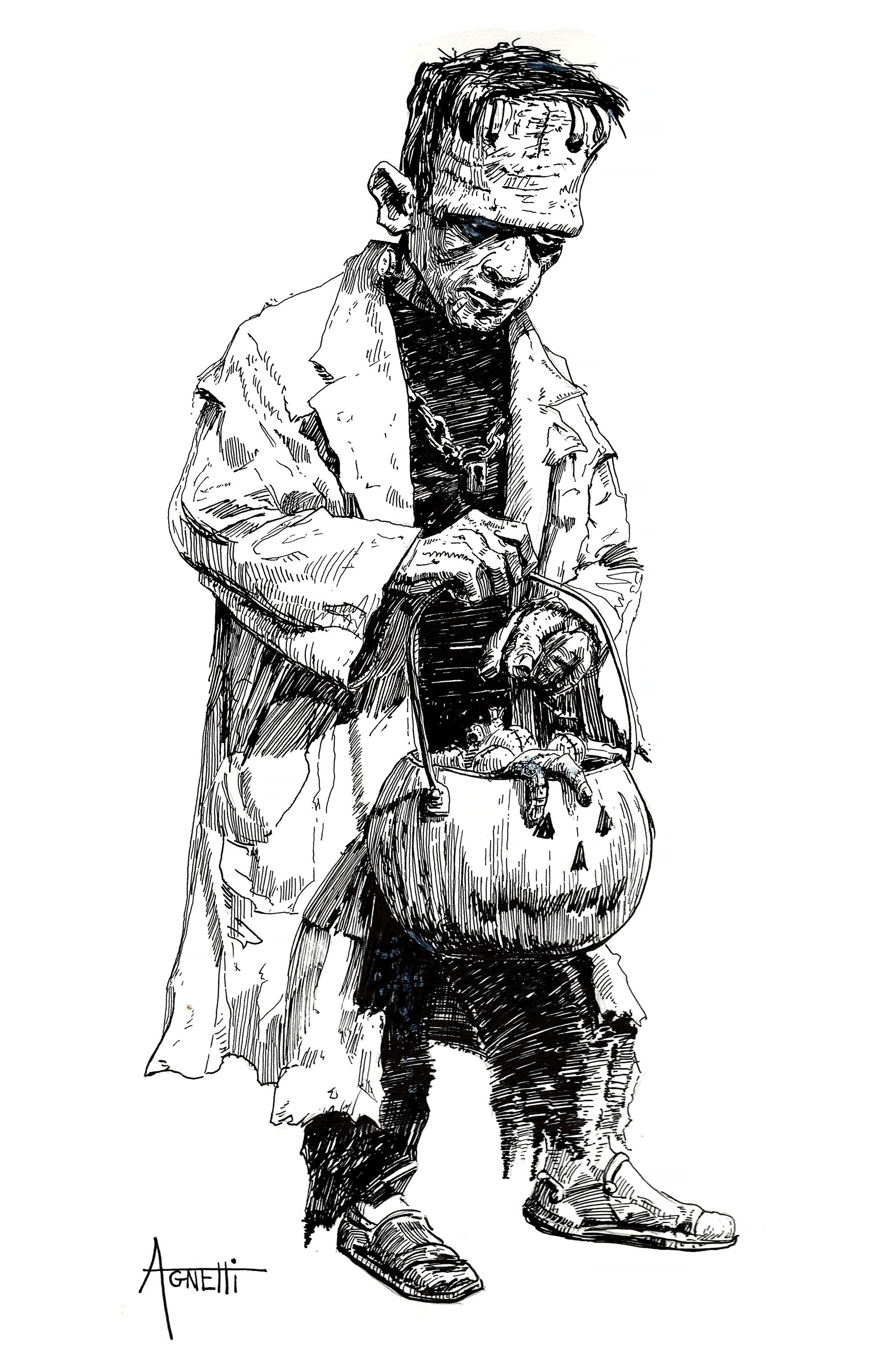 Frank Trick or Treat  Art Print